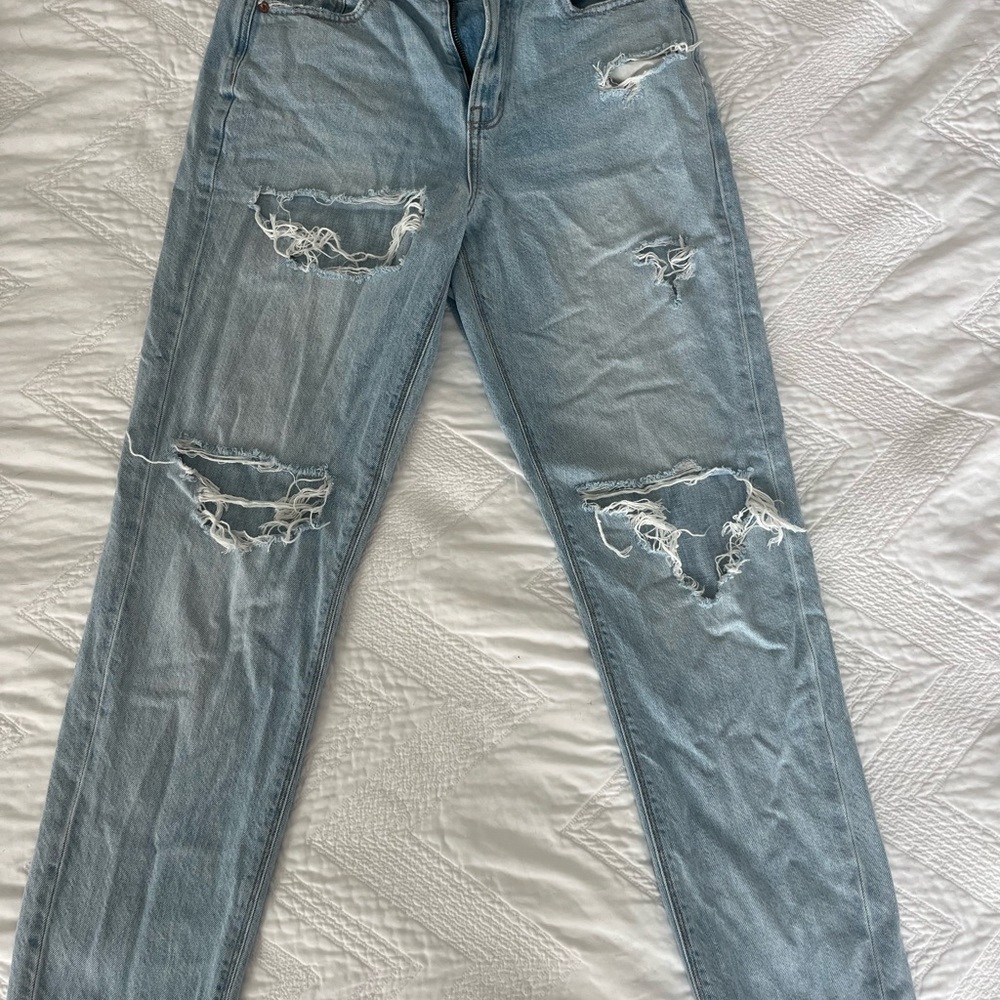 American Eagle Outfitters High Rise Distressed Jeans